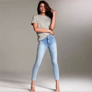 Denim Forum The Nico Mid Rise Skinny Crop Sz 31 Waist 16 Rise 11 Inseam25 L34.5